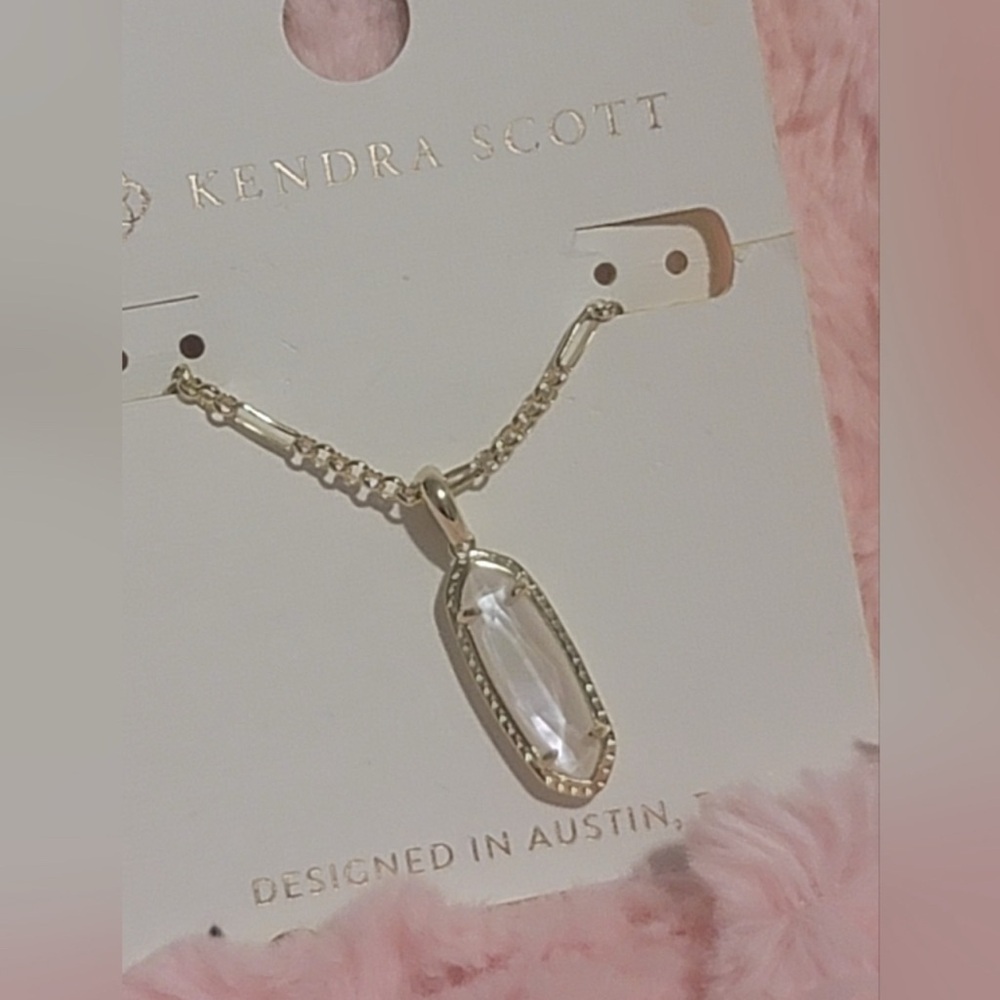 Kendra Scott Gold Necklace with Crystal Pendant